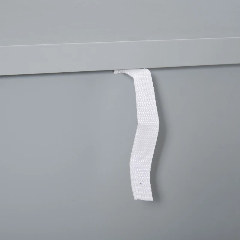 HOMCOM Storage Cabinet with Fretwork Doors and Shelf, Modern Freestanding Sideboard, Buffet, Grey