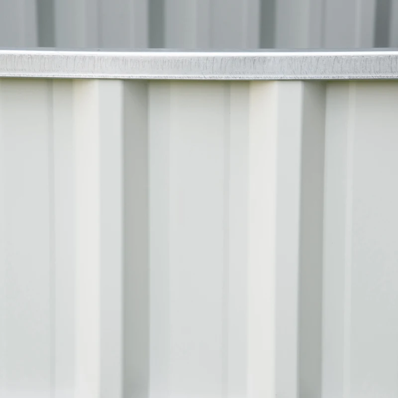 Outsunny 8.5' x 3' x 1' Raised Garden Bed, Galvanized Metal Planter Box for Vegetables Flowers Herbs, White