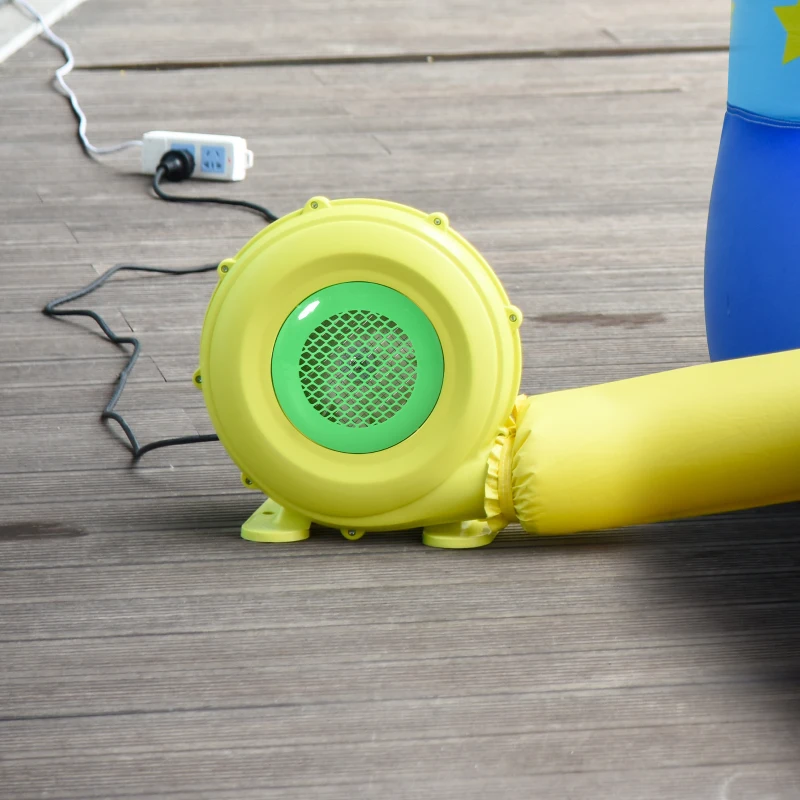 Outsunny Bounce Air blower for Inflatable House 450-Watt Electric Fan Blower Compact and Energy Efficient Pump Indoor Outdoor, Bouncy Castle and Pneumatic Swimming Pool, Yellow