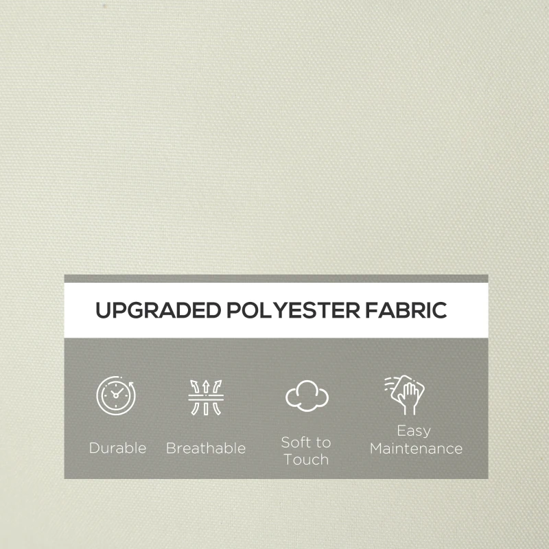 Outsunny 5" Thick Patio Chaise Lounge Lounge Chair Cushion with Backrest, Soft Cotton Padded for Indoor Outdoor Use, Cream White