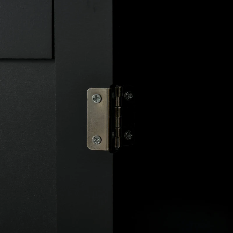 HOMCOM Mobile Kitchen Island with Storage, Kitchen Cart with Wood Top, Storage Drawers, 3-door Cabinets, Adjustable Shelves and Towel Rack, Black