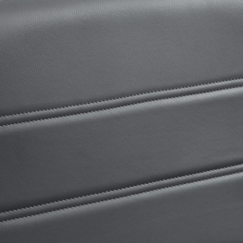 HOMCOM 28" Swivel Bar Set of 2 Height Bar Stools, Armless Upholstered Barstools Chairs with Soft Padding Seat and Wood Legs, Grey