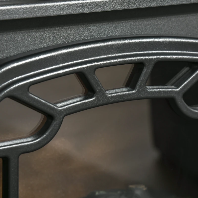 HOMCOM Freestanding Electric Fireplace Stove Heater with Realistic Flame Effect, Overheat Protection, 750W/1500W, Black