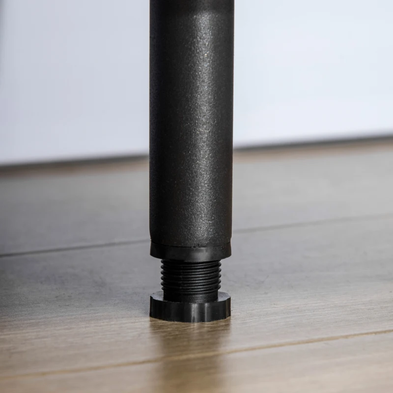 HOMCOM Kitchen Buffet Cabinet, Storage Sideboard with Glass Doors Cupboard, 2 Drawers and 2 Open Shelves, Charcoal Grey