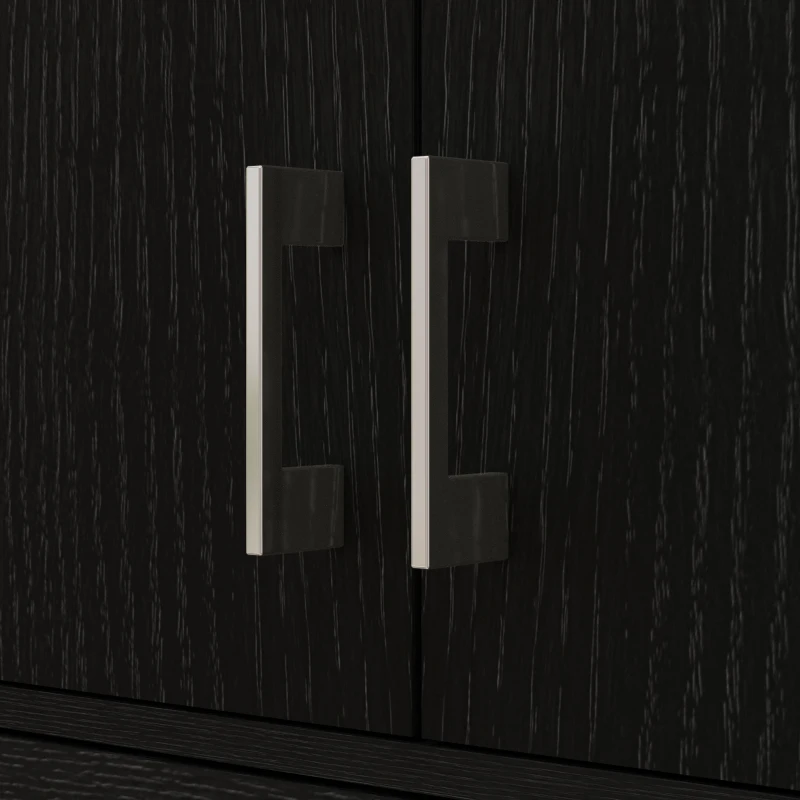 HOMCOM 71" Kitchen Cabinet with Drawer and Adjustable Shelf, Freestanding Tall Kitchen Pantry, Distressed Black