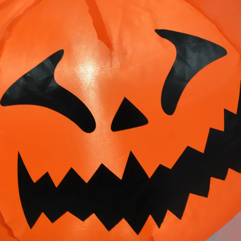 HOMCOM 5.9' Halloween LED Yard Decor Ghost with Pumpkin, Blow Up Inflatable Outdoor Decoration, Waterproof