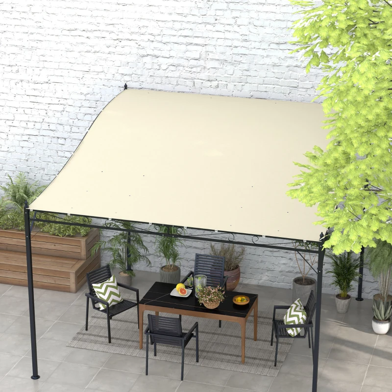Pergola Canopy Replacement, Pergola Shade Cover for 10' x 10' Pergola (Outsunny 84C-038 Series), Beige