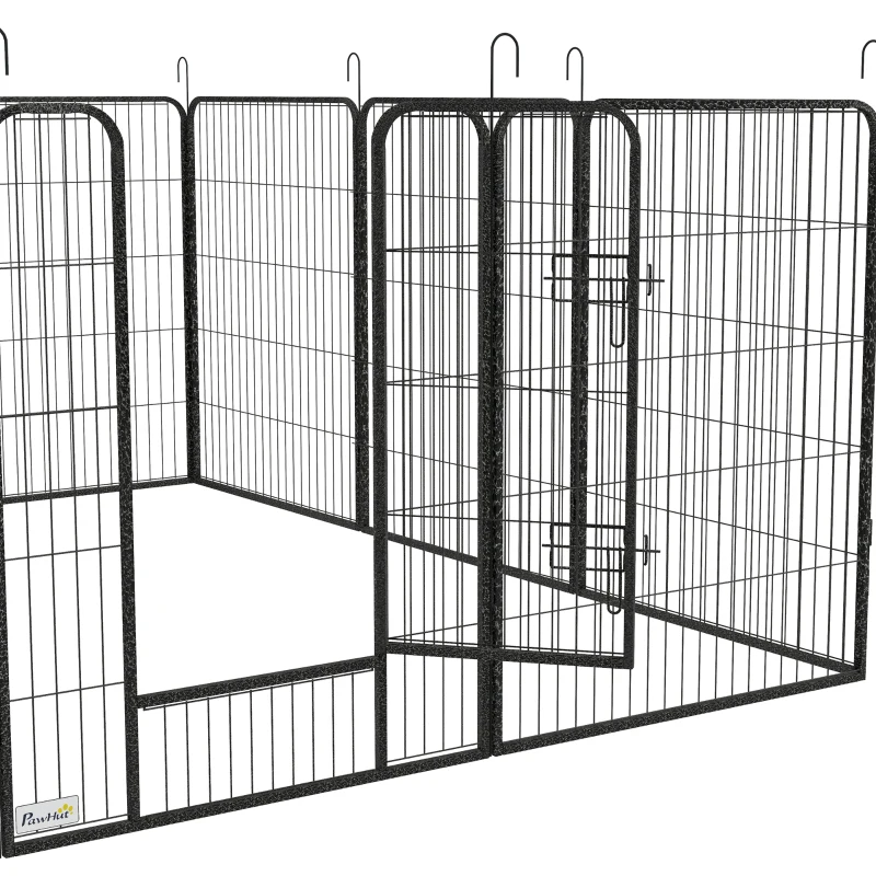 PawHut Dog Pen with Gate, 12 Panels Puppy Playpen, Dog Fence, 39"H