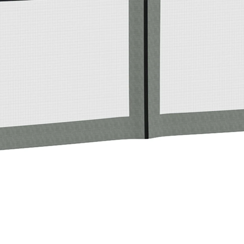 Outsunny Replacement Mosquito Netting for Gazebo 10' x 10' Black Screen Walls for Canopy with Zippers for Parties and Outdoor Activities, Dark Grey