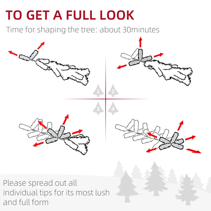 HOMCOM 5' Artificial Pencil Christmas Tree, Slim Xmas Tree with 294 Realistic Branch Tips and Plastic Stand, White