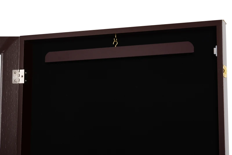 HOMCOM 32" x 24" UV-Resistant Sports Jersey Frame Display Case, Brown