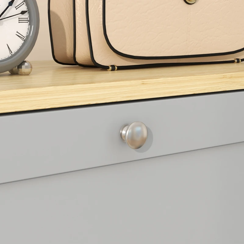 HOMCOM Modern Shoe Storage with 3 Flip Drawers and Adjustable Shelves, Shoe Cabinet Organizer for 12-18 Pairs of Shoes, Grey