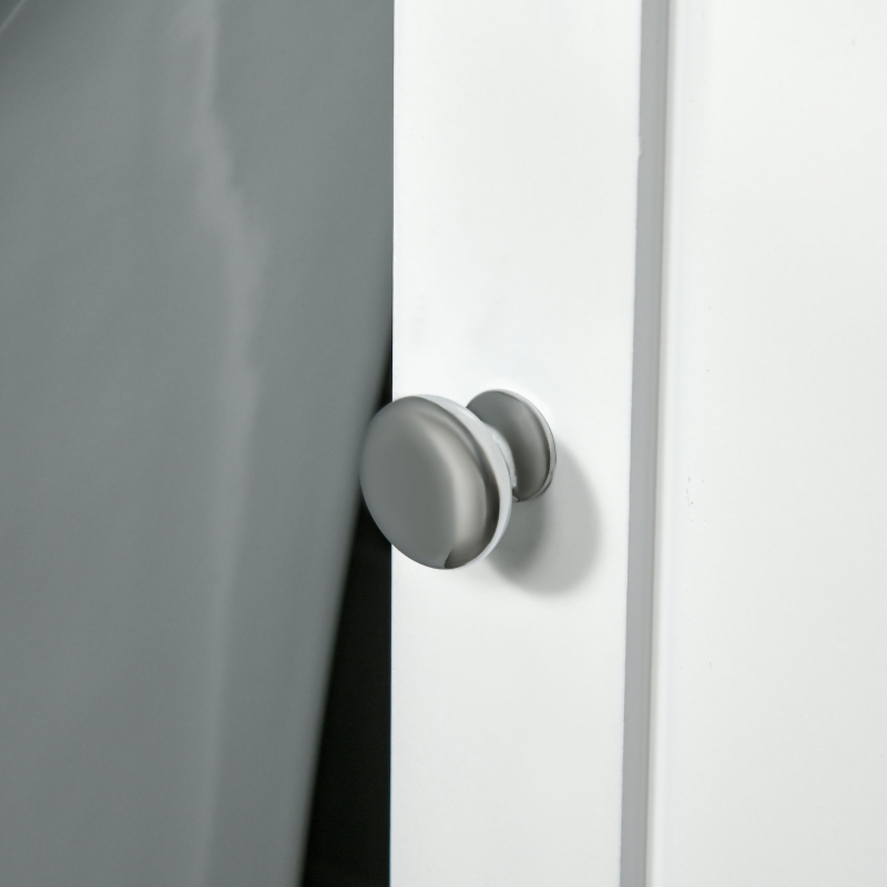 kleankin Over The Toilet Storage, Bathroom Organizer with Adjustable Inner Shelf, and Door Cabinet, White