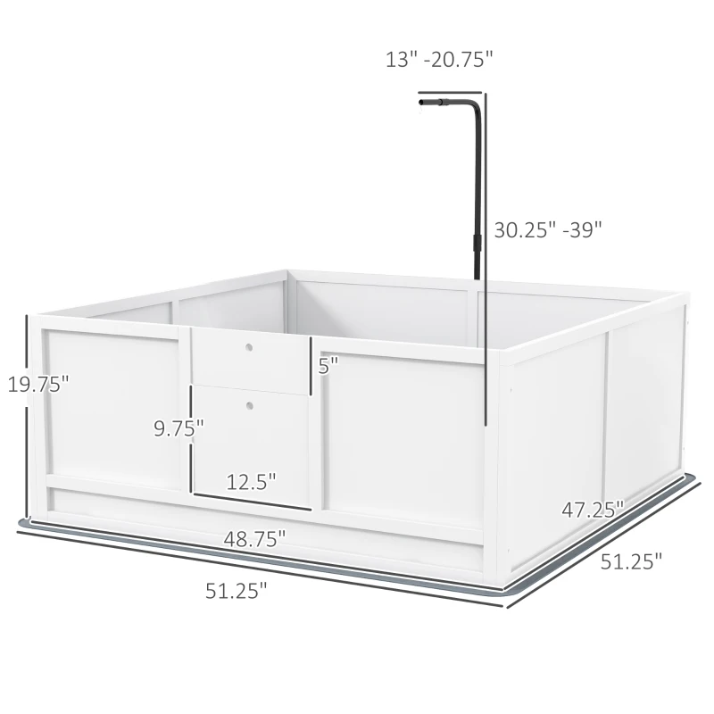 PawHut Whelping Box for Puppies with Pee Pad, Pig Rail, Adjustable Door for Small, Medium & Large Breed Dogs Birth, 49" x 48"
