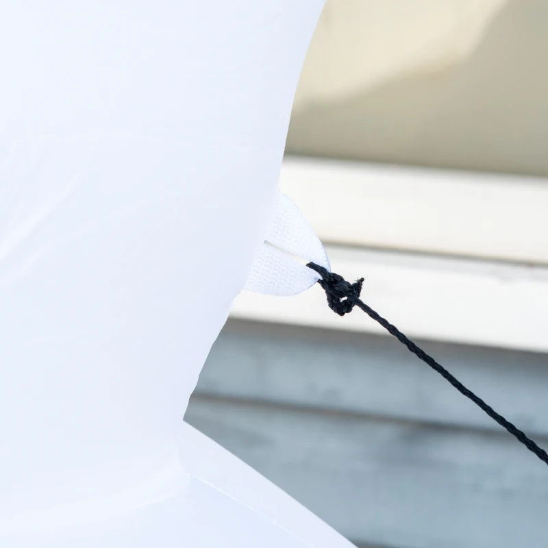 Outsunny 8ft Inflatable Christmas Snowman with Blue Hat and Red Gloves, Blow-Up Outdoor LED Yard Display for Lawn Garden Party