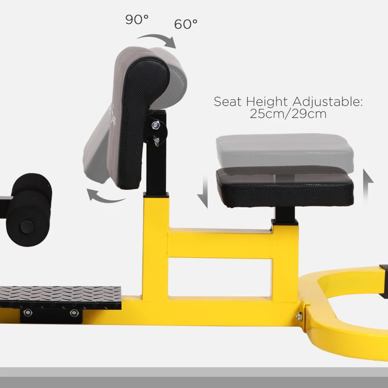 Soozier Multifunction Adjustable Squat Machine Deep Sissy Squat Leg Exerciser Push Up Ab Strength Training Home Gym Workout