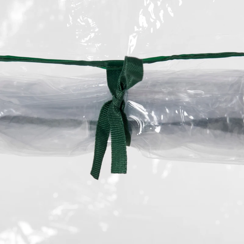 Outsunny 40"L x 20"W x 59"H Walk-in Garden Greenhouse with Steel Frame Outdoor Hot House Tomato Plant Warm House w/ Roll up Door, Plastic Cover, Clear