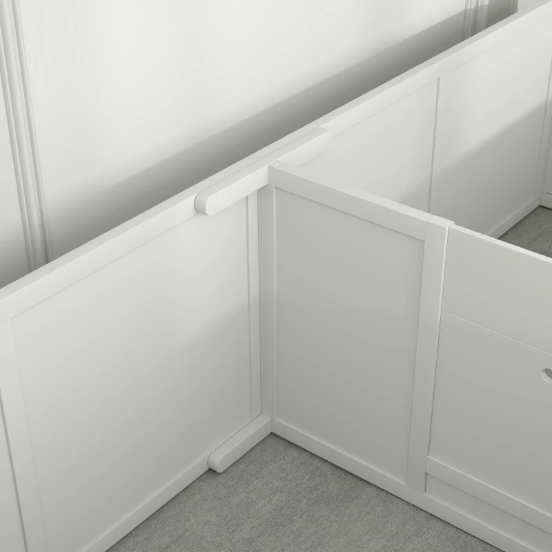 PawHut Whelping Box for Dogs w/ Adjustable, Removable Door, for Small Medium Dogs, 77" x 38", White