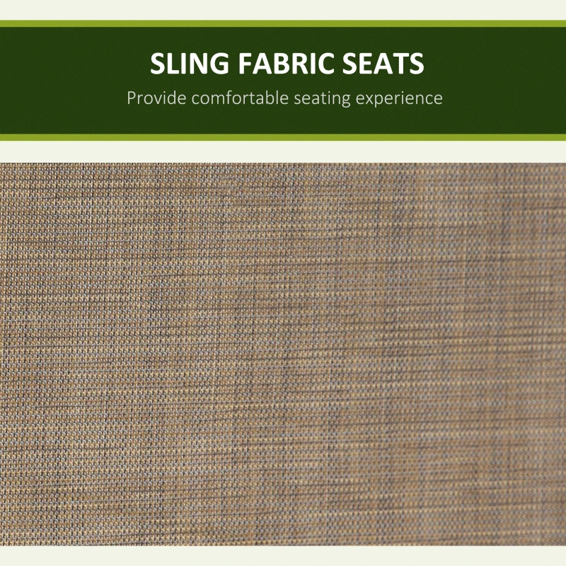 Outsunny 3 Person Porch Swing Outdoor Swing Chair with High Back Design, Side Pouches and Adjustable Canopy, Brown