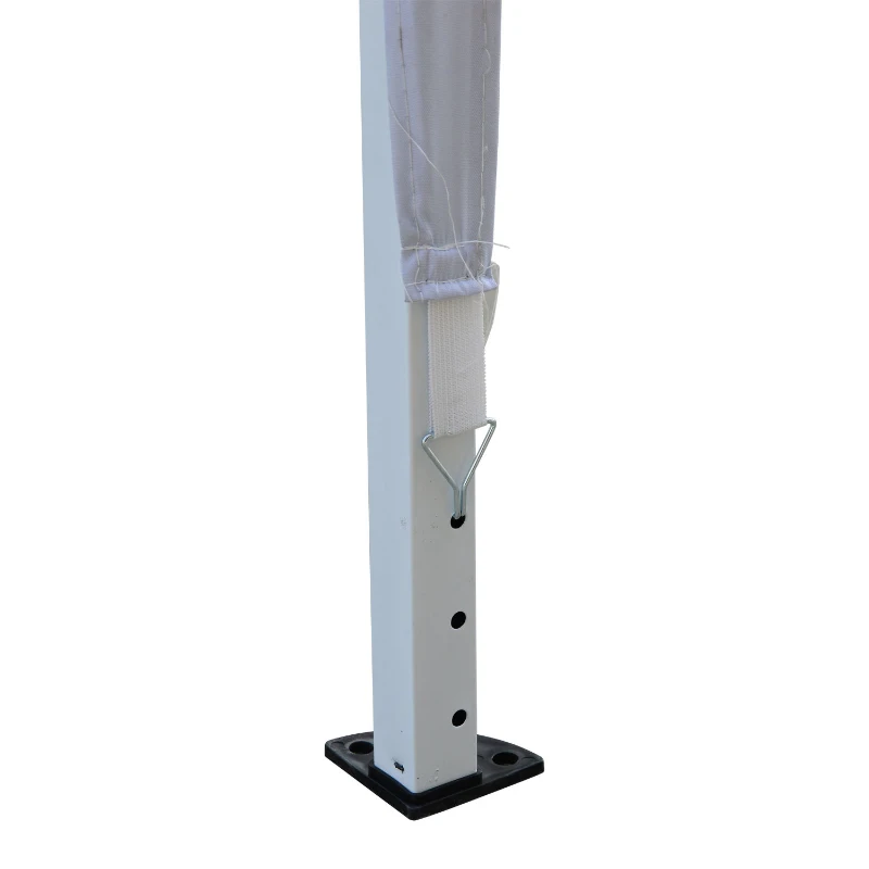 Outsunny 10' x 10' Easy Pop Up Canopy Gazebo Party Tent Shelter - White