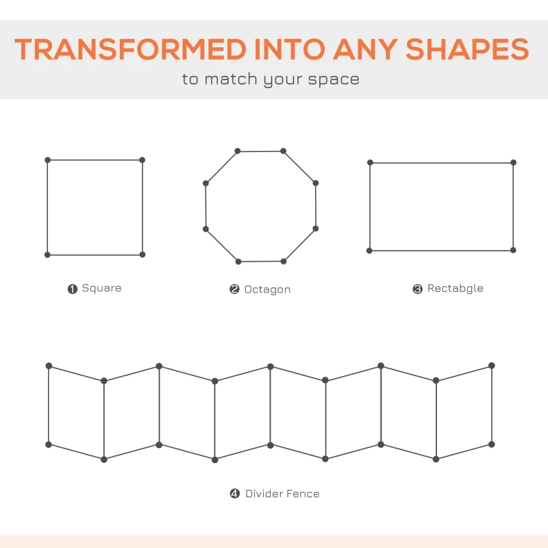 PawHut 24inch Foldable Metal Exercise Pet Playpen Yard Dog Puppy Kennel Cage 8 Panel