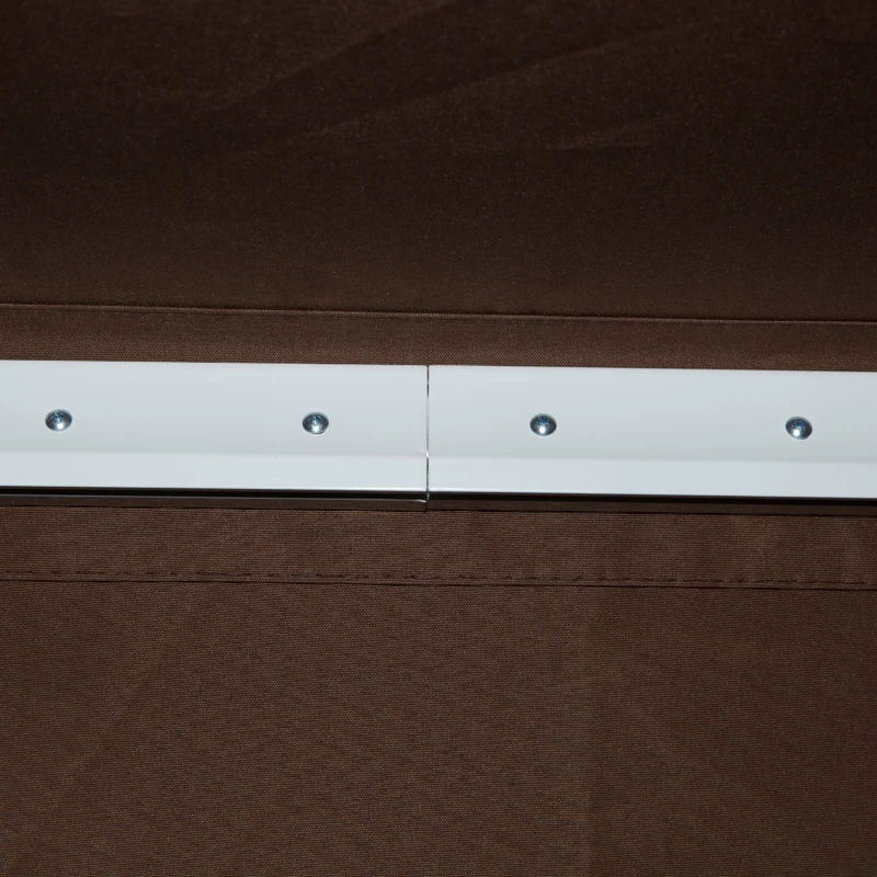 Outsunny 12' x 8' Retractable Patio Awning Sunshade Shelter w/ Manual Crank Handle UV & Water-Resistant for Deck Balcony Coffee