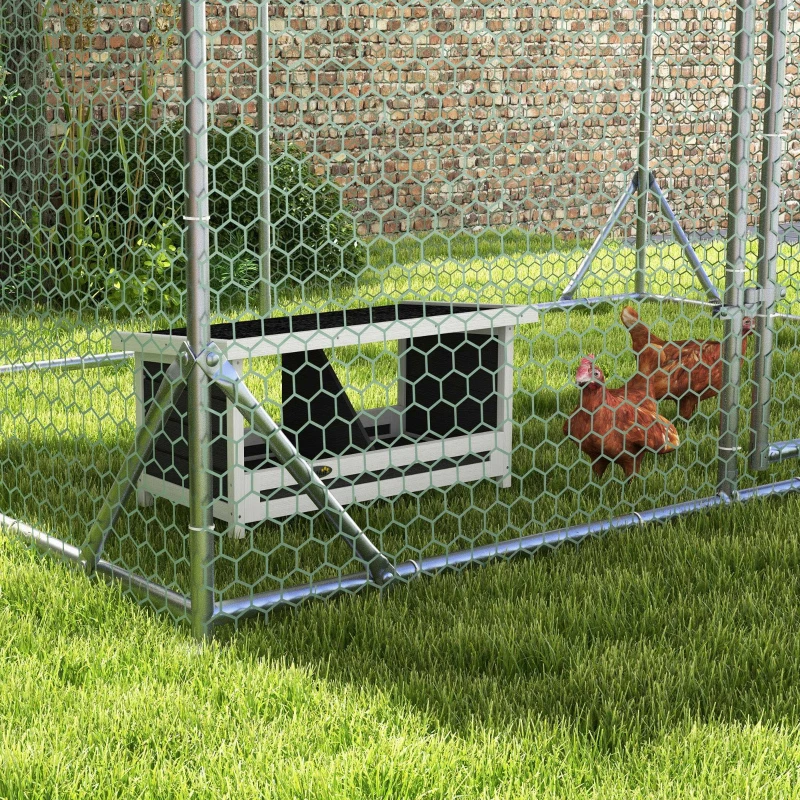 PawHut Nesting Boxes for Chickens, Chicken Coop Accessories with Asphalt Roof for Indoor Outdoor Use, Up to 2 Hens