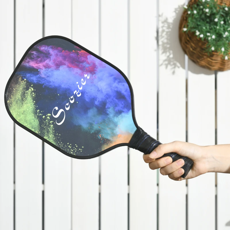 Soozier Pickleball Paddles, Pickle Balls Racket Set of 2 with 4 Balls and Carry Bag