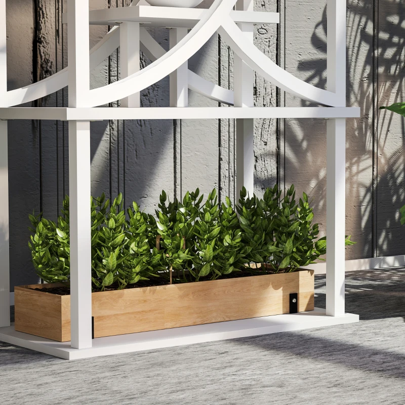 Outsunny Plant Stand Indoor, 8 Tier 62" S-Shaped Plant Shelf, Corner Plant Rack for Multiple Plants, White