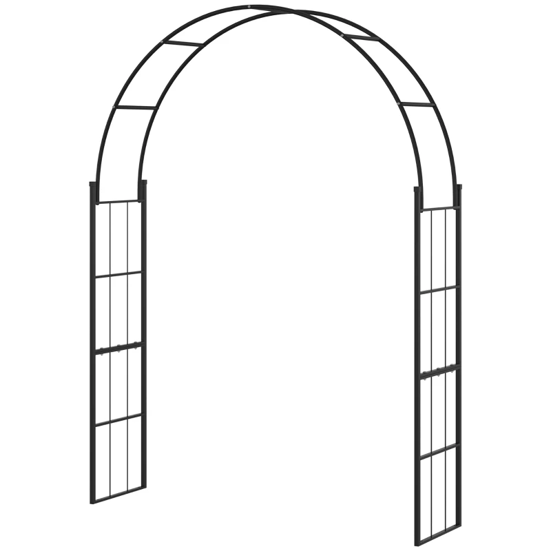 Outsunny 7FT Garden Arch Trellis, Outdoor Wedding Arbor for Ceremony for Climbing Roses, Vines and Plants