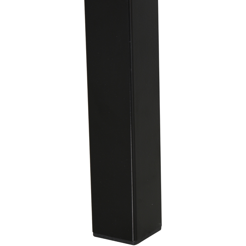 HOMCOM 5 Piece Dining Table and Chairs Set Wood Top Metal Frame Padded Seat Dining Table Set Home Kitchen Dining Room Furniture, Black