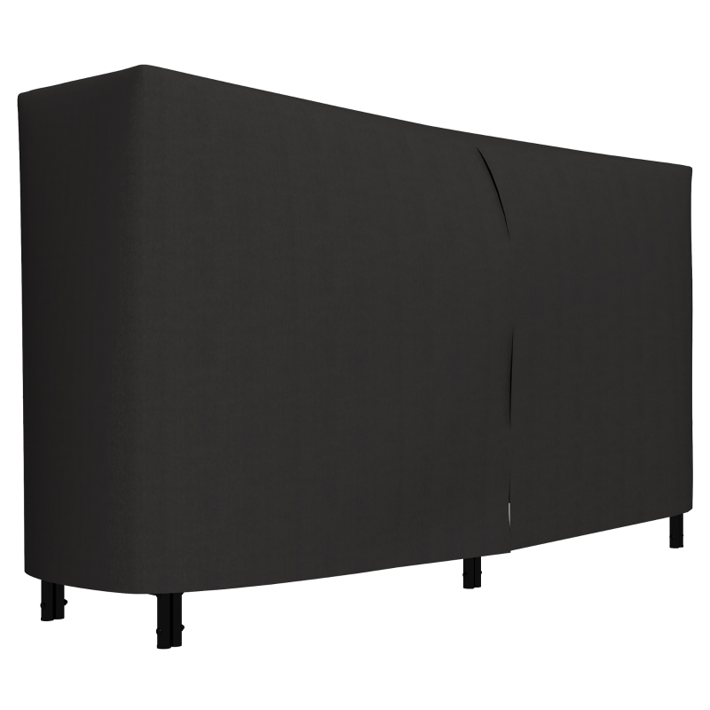 Outsunny 6ft Outdoor Firewood Rack with Cover, Adjustable Wood Storage Holder, Indoor Outdoor Log Rack for Fireplace, Black