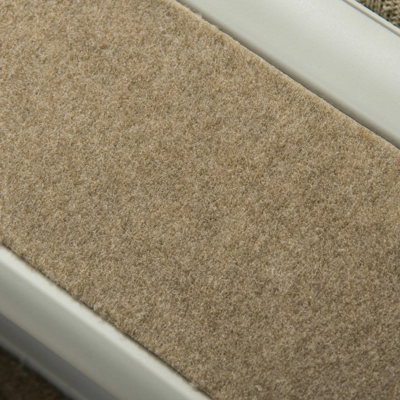 PawHut 4-Level Portable Dog Stairs, Foldable Dog Steps for Small Dogs, Lightweight Cat Steps, with Nonslip Soft Mats, for High Bed, Sofa, Grey