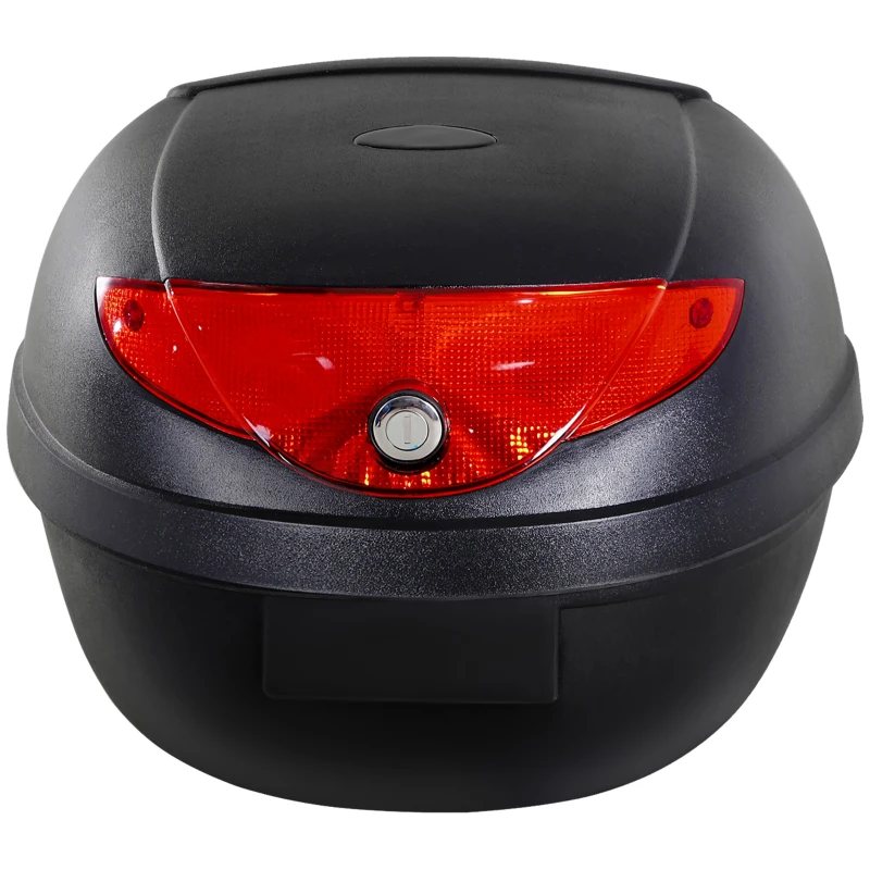 HOMCOM Detachable Scooter Motorcycle Trunk Top Case 24L Tour Luggage Box Tail Carrier Lockable Black