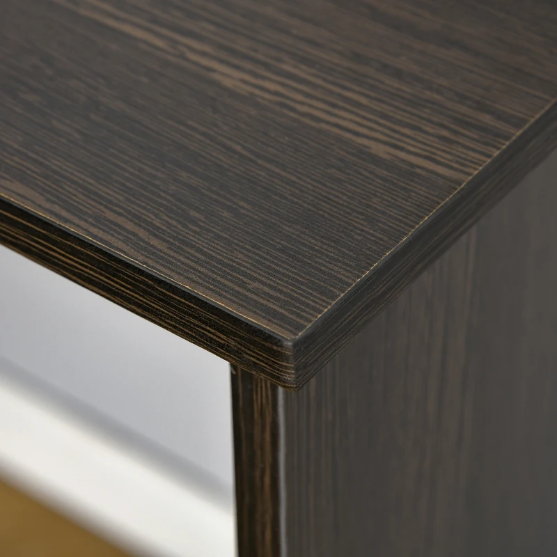 HOMCOM 47.25" L-Shaped Computer Desk, Writing Desk, Corner Desk with Storage Shelves for Home Office, Study, Black