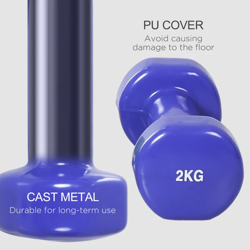 Soozier 22lbs. Colorful Dumbbell Weights Set Home Exercising Toning w/ Carry Case PU Cover Premium Weight Lifting Home Gym