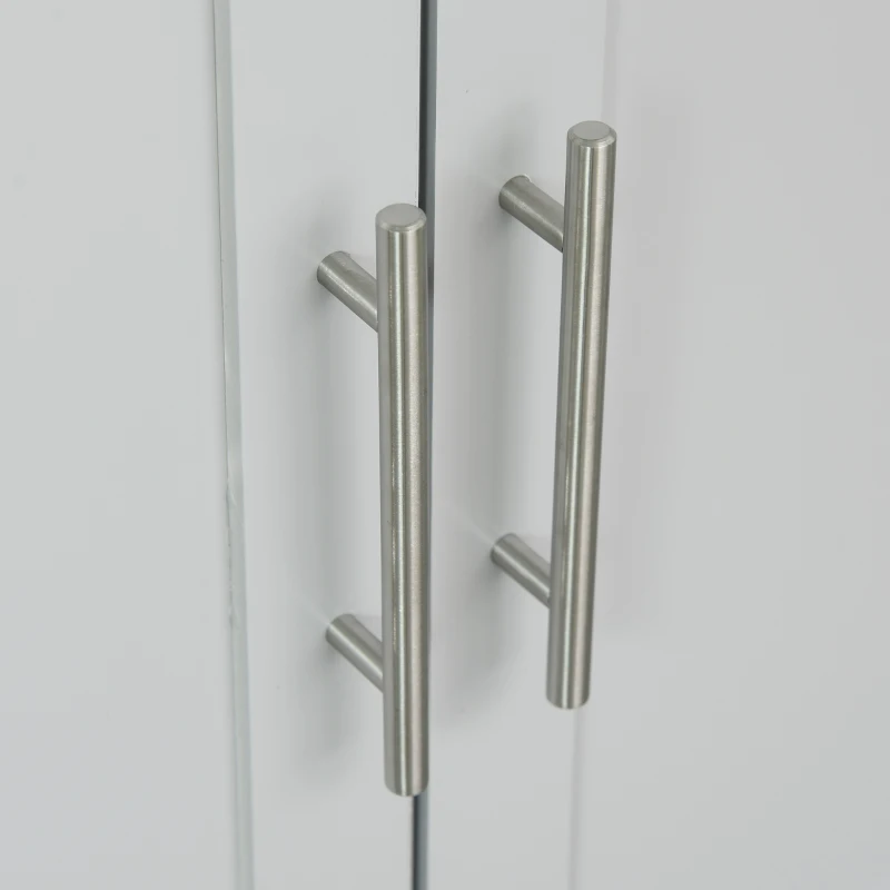 HOMCOM Wooden Rolling Kitchen Island on Wheels,  Kitchen Cart with Drawer for Dining Room, Grey