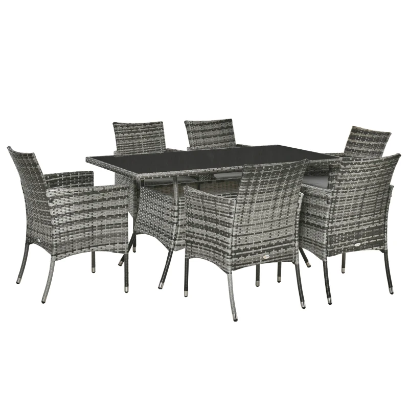 Outsunny Garden Dining Set with Cushions