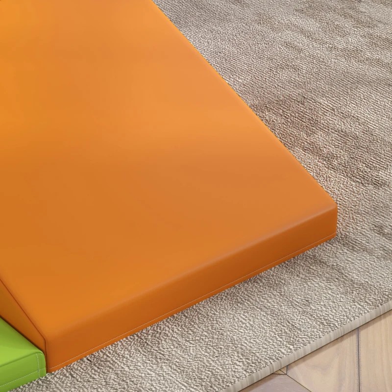 Qaba 4 Pieces Soft Play Foam Play Set for Climbing, Crawling, Multicolour