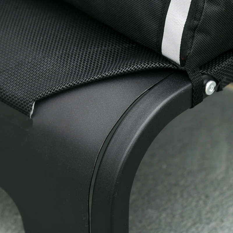 PawHut Elevated Dog Bed w/ Removable Pillow, Raised Pet Bed w/ Steel Frame & Breathable Mesh Fabric for Large and Medium Sized Dogs, Black