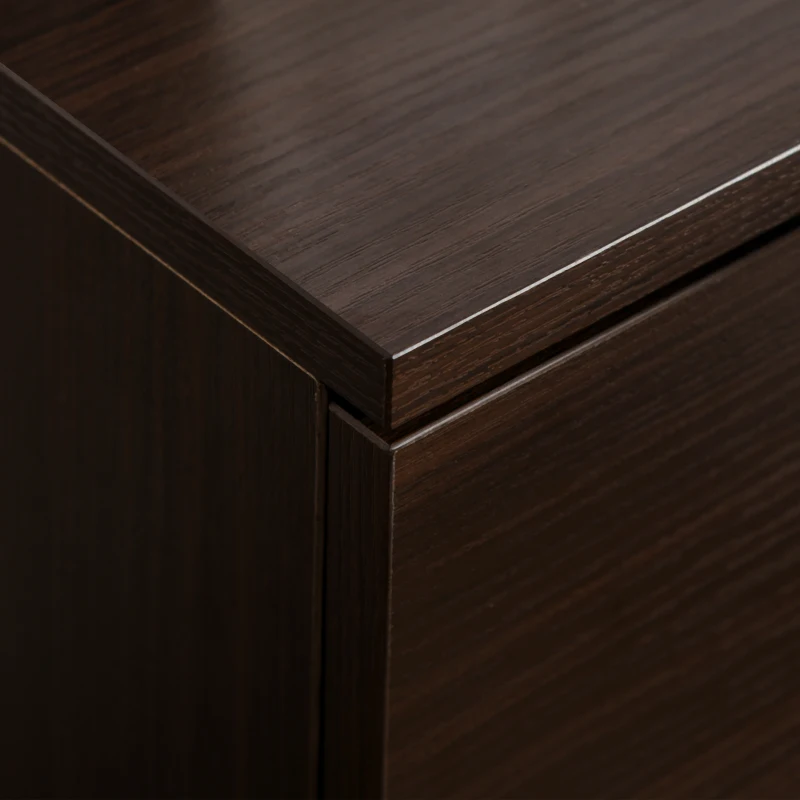 Vinsetto Mobile Filing Cabinet, Vertical File Cabinet with 2 Drawers, Wheels, for Letter or A4 File, Brown