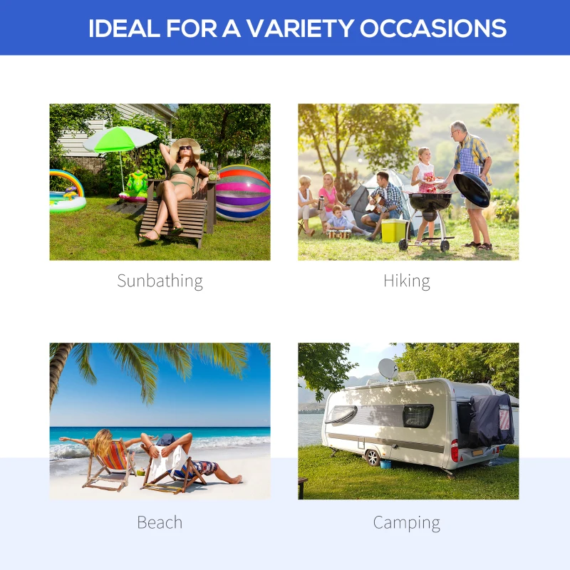 Outsunny Folding Camping Cot for Adults Portable Outdoor Sleeping Bed for Office Beach Home, Blue