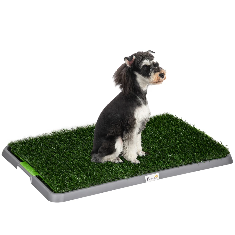 PawHut Artificial Grass Pee Pad for Dogs Potty Training, 26" x 16", Green