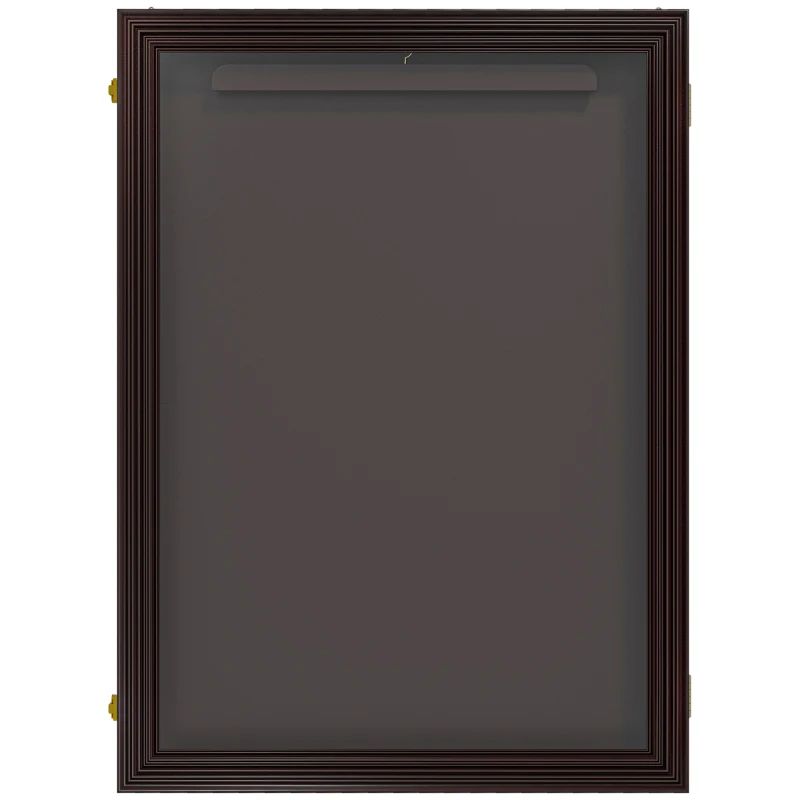 HOMCOM 24" x 32" Hockey Jersey Frame, Jersey Shadow Box for Basketball, Football, Baseball, Brown