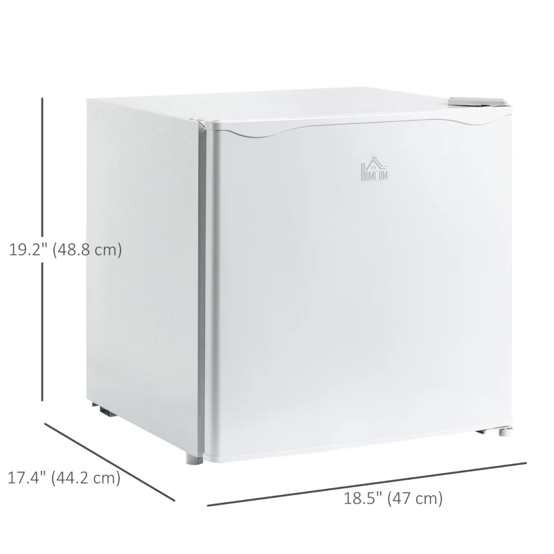 HOMCOM 1.1 Cu. Ft. Mini Freezer, Compact Upright Freezer with Reversible Door, Removable Shelf, Adjustable Temperature, White