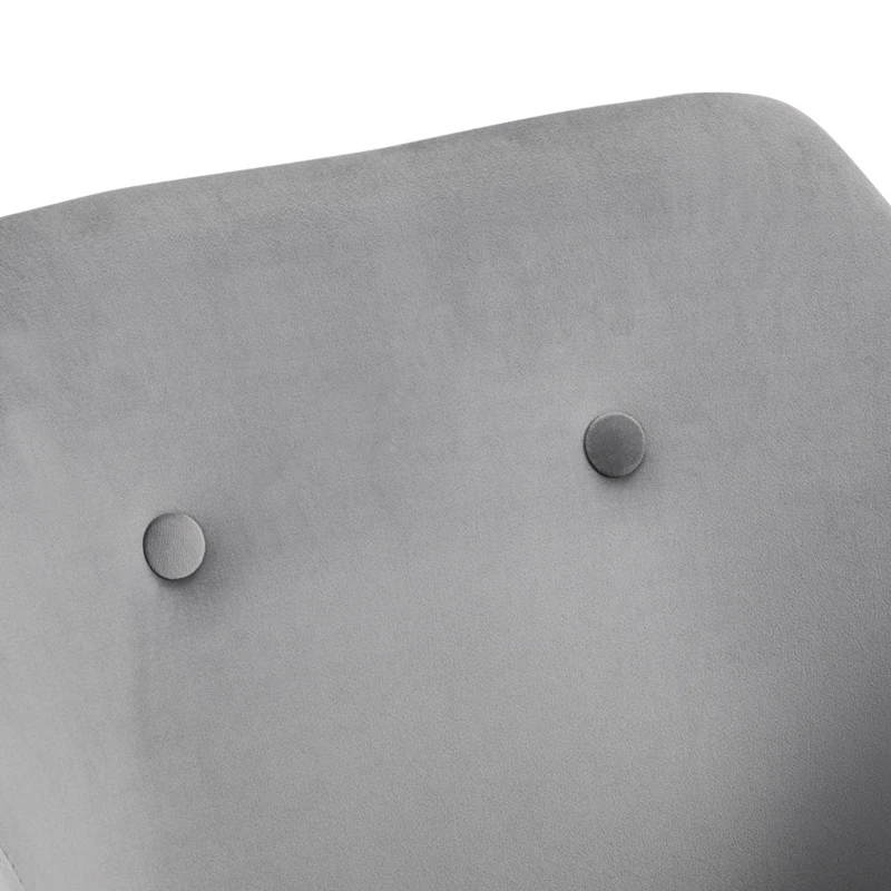 HOMCOM Modern Dining Chairs Set of 2, Kitchen Chairs Upholstered Fabric Velvet-Touch, Backrest and Armrests, Kitchen Counter Dining Room, Grey