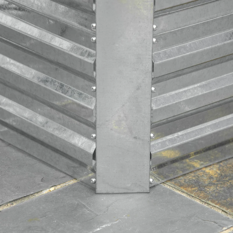 Outsunny Galvanized Raised Garden Bed, Steel Outdoor Planters with Reinforced Rods, 71'' x 35'' x 23'', Silver