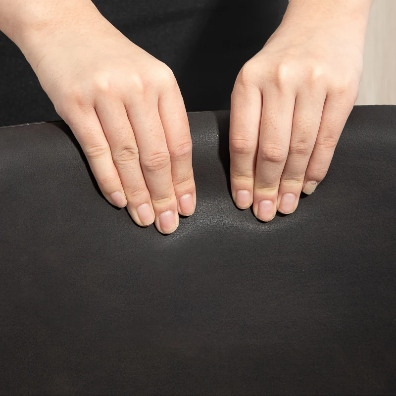 HOMCOM Counter Height Bar Stools Set of 2, Vintage PU Leather Bar Chairs, Kitchen Stool with Footrest, Dark Brown