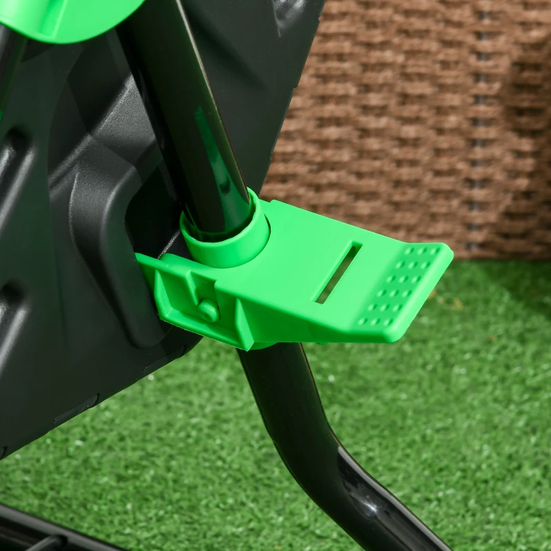 Outsunny Rotating Composter, Compost Bin with 24 Vents and Steel Legs, 17 Gallon