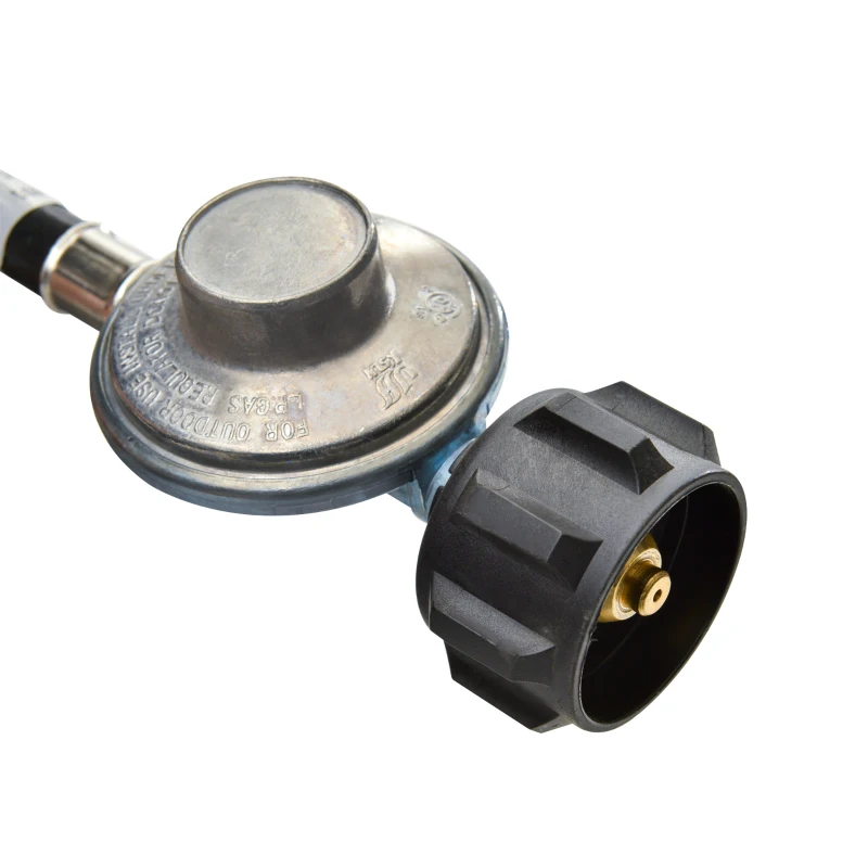 Outsunny 42 Inch Outdoor Propane Gas Fire Pit Table, 50,000 BTU Auto-Ignition Rectangular Gas Firepit with Slat Tabletop, Lid, Lava Rocks, Rain Cover, CSA Certification, Brown